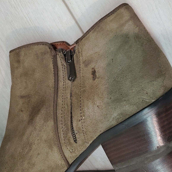 Sam Edelman Petty Green Womens Suede Heels Boots shoes sz 8 - Picture 7 of 13